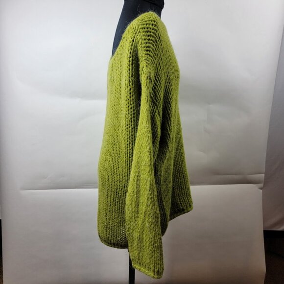 Suss Green Alpaca Blend Open Knit Sweater | Size M/L - Picture 5 of 10
